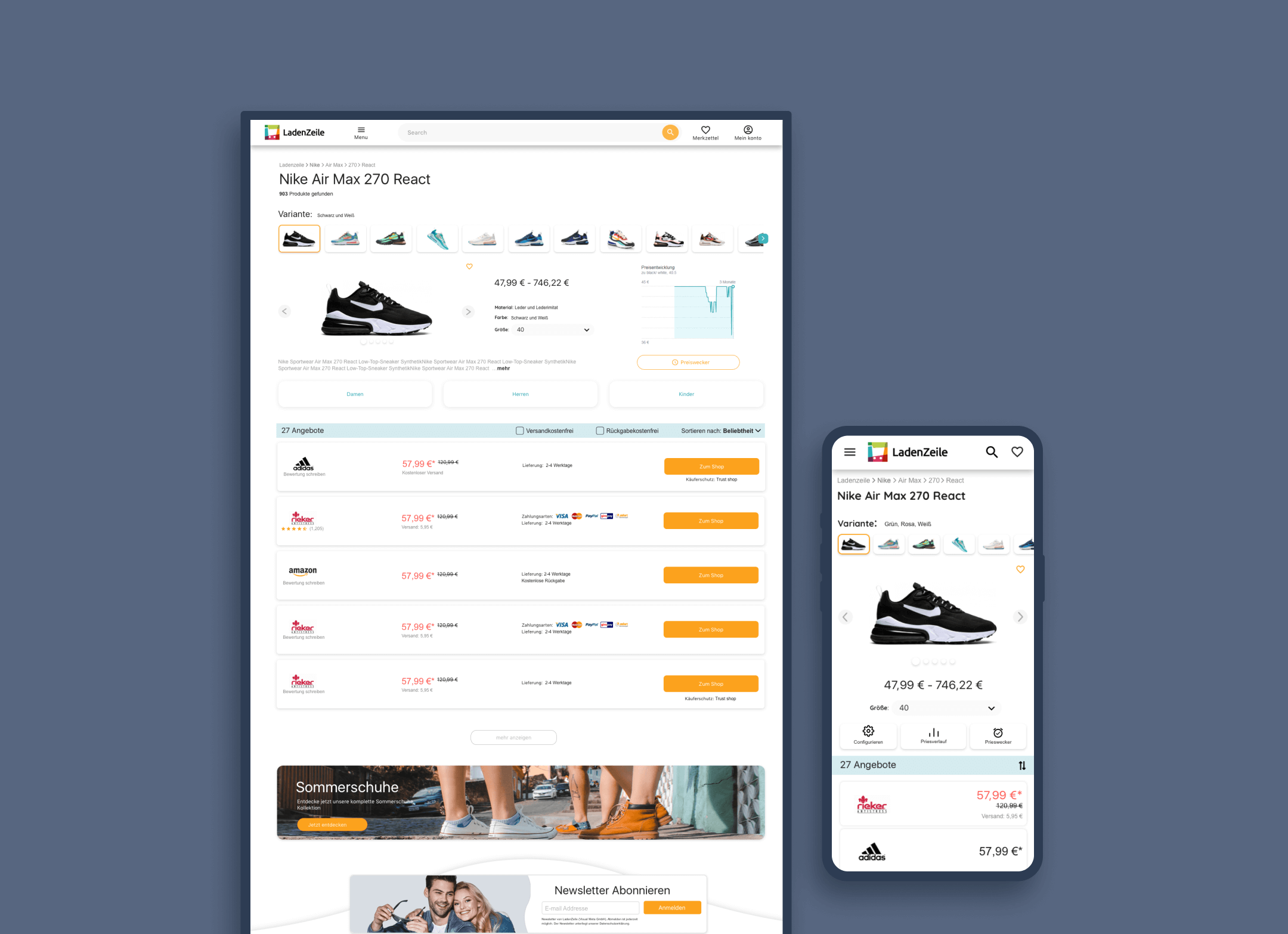 Ladenzeile's detail page redesign