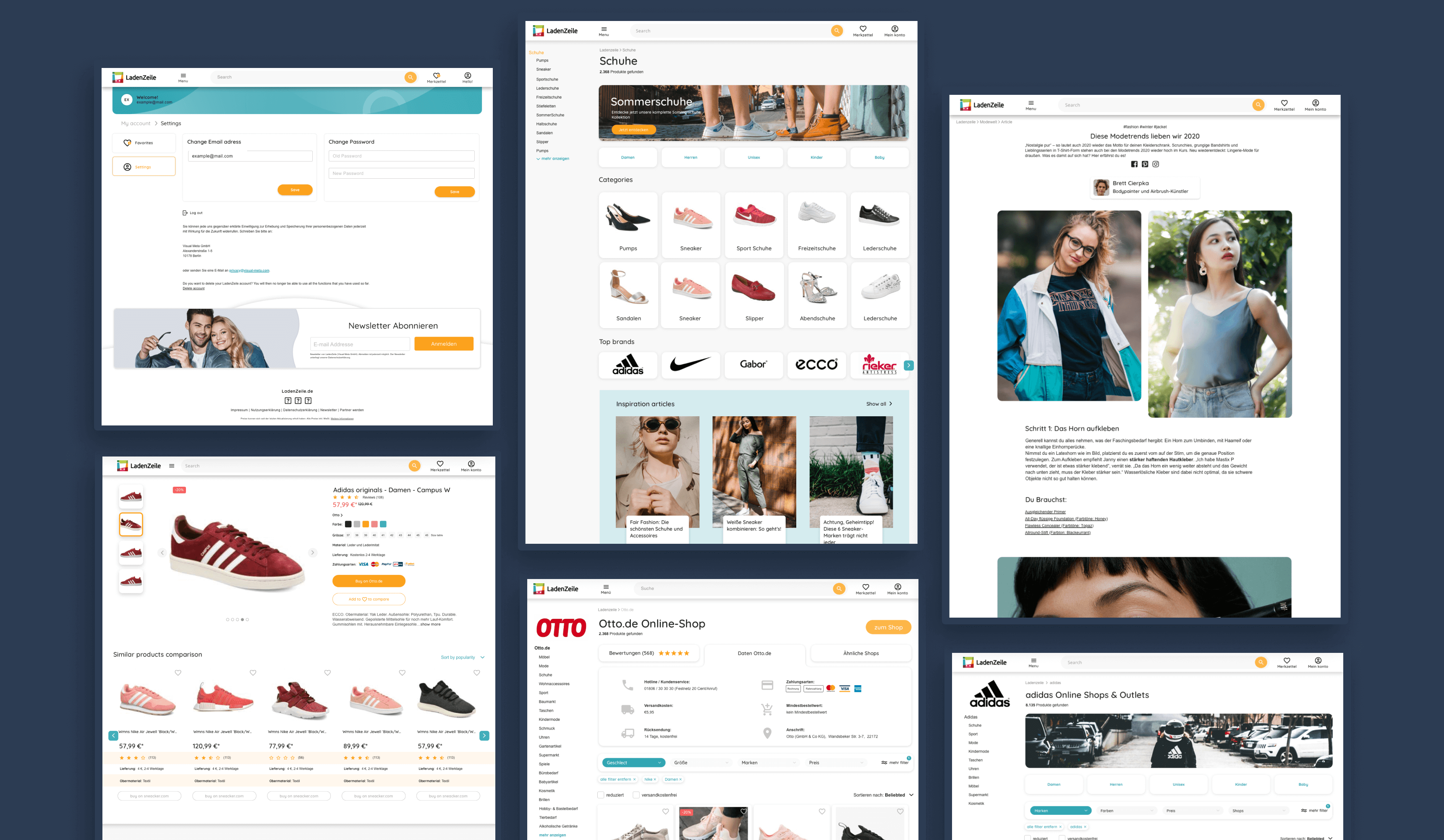Other page types redesign.